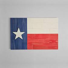 Wooden Texas Lone Star Flag Wall Art