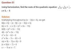 Quadratic Equations Cbse Class 10 Maths