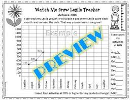 Watch Me Grow Lexile Graph Student Goal Setting Designed