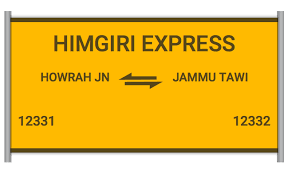 12331 Himgiri Express Howrah Jn To Jammu Tawi Train