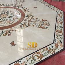 cnc waterjet cut marble floor borders