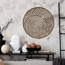 Geometric Wood Wall Art Round Wall Art