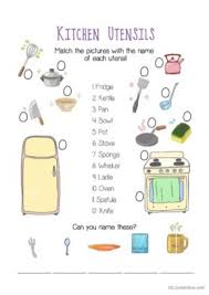 46 kitchen utensils english esl