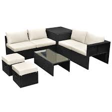 8 Pieces Patio Furniture Set With