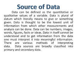 Source Of Data In Research