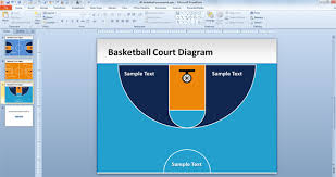 Free Basketball Court Powerpoint Template