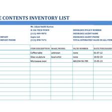 45 Printable Inventory List Templates Home Office Moving