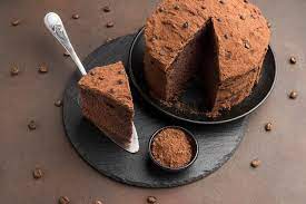 Free Photo High Angle Of Chocolate Cake With Cocoa Powder gambar png