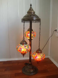 Turkish Handmade 3 Ball Mosaic Lamp