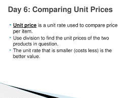 Ratios Unit Rate And Proportions