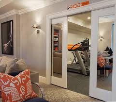 Basement Exercise Room With Mirrored