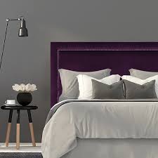 deep purple velvet studded upholstered