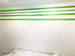 Washed Out Stripes Bathroom Accent Wall