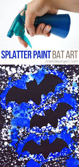 splatter paint bat artwork using a