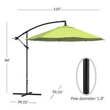 Offset Aluminum Hanging Patio Umbrella