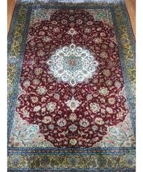 hand knotted luxury silk carpet