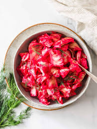 homemade pickled cabbage with beets