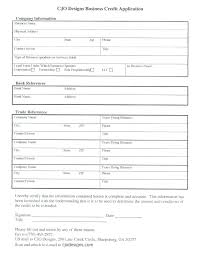 Credit Application Form Template Reference Request Word Templates