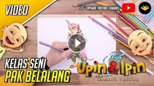 This new adventure film tells of the adorable twin brothers upin and ipin together with their friends ehsan, fizi, mail, jarjit, mei mei, and susanti, and their quest to save a fantastical kingdom of inderaloka from the evil raja bersiong. Kelas Seni Upin Ipin Keris Siamang Tunggal Pak Belalang