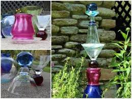 Easy Diy Glass Garden Art Totem With