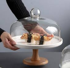 Cake Display Stand With Glass Cover