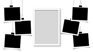 hanging photo frame png vector psd