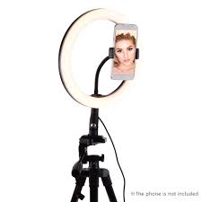 Andoer 10inch Led Ring Light With Tripod Stand Phone Holder Remote Shutter 2800k 5700k Dimmable 3 Colors Light For Live Streaming Makeup Photography Camera Video Lighting Andoer Com