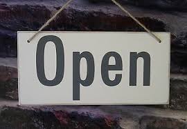 Open Closed Sign Shop Door Wooden Double Sided Shabby Chic