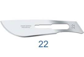 Disposable Surgical Scalpel Blades Sterile High Grade Carbon Steel 2 1 10xx Individually Foil Wrapped Size 22 Box Of 100