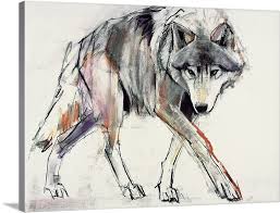 Wolf Wall Art Canvas Prints Framed