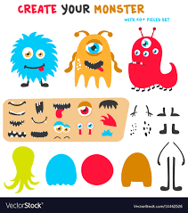 cartoon funny monsters creation kit