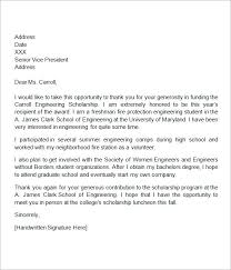 Scholarship Thank You Letters Sample Template Business
