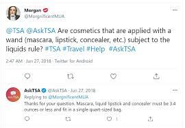 can you bring makeup on a plane tsa