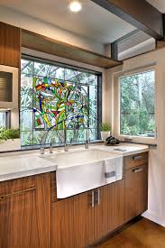 Custom Stained Glass Panel Modern