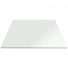 clear square glass table top