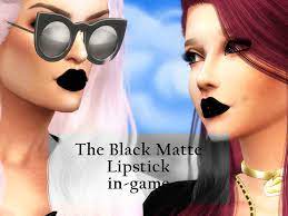 the sims resource black matte lipstick