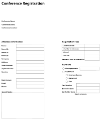 Conference Registration Forms Template Word Magdalene