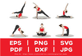 editable yoga poses graphic by art bake