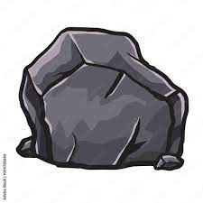 rock stone boulders cartoon isometric