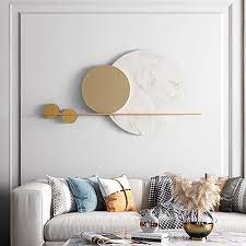 47 2 modern geometric wall decor round