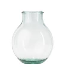 Farmhouse Recycled Glass Vases Wide