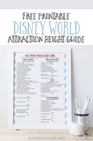 free printable height guide to rides at