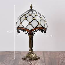 Vintage Tiffany Style Lamp Stained