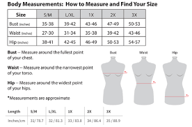 how to read apparel size charts