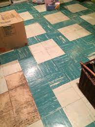 asbestos tile floor in basement