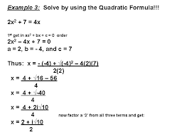 6 Solving Quadratic Equations Quadratic