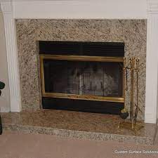 Granite Tile Fireplace Surround