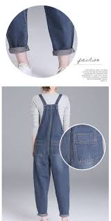 Plus Size New Womens Casual Loose Denim Overalls Ladys