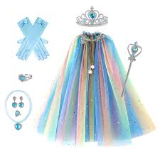 frozen princess cloak love necklace set