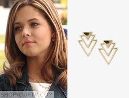 gold triangle earrings